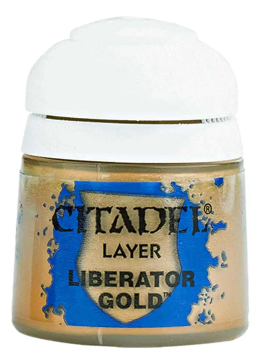 Citadel Liberator Gold Paint Pot for Warhammer and miniature painting, 12ml
