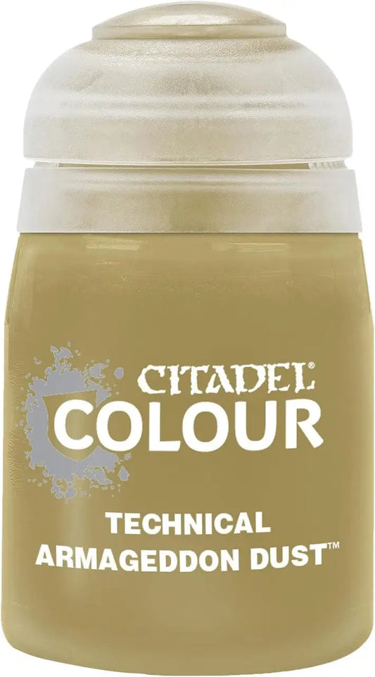 Citadel Armageddon Dust Technical Paint Pot displayed in Games Workshop Citadel Paint box