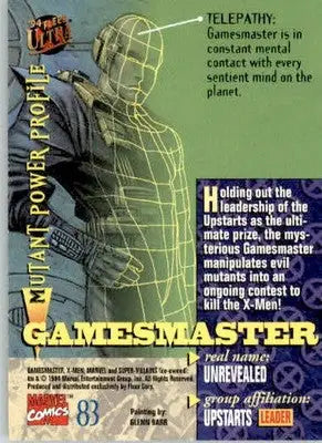 Gamesmaster - 1994 Ultra X-Men - #83 - Non_sport - Non-Sports Card Single