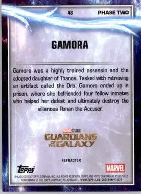 Gamora - 2025 Topps Chrome Marvel Studios - #48 - Rainbow Refractor Non_sport - Marvel Card Single
