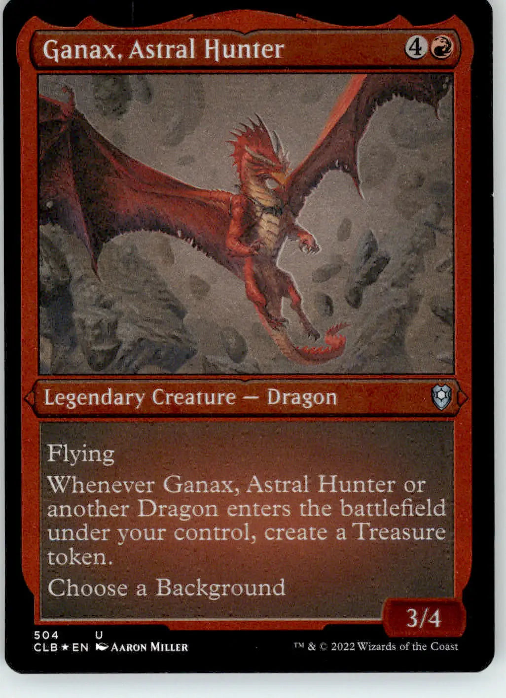 Ganax Astral Hunter - Battle for Baldur’s Gate - 504 - Foil Eetched NM Magic