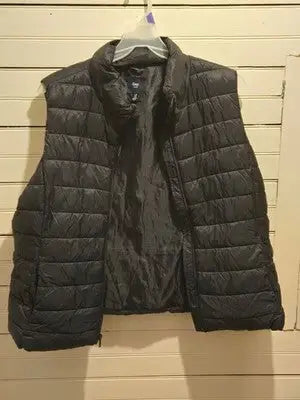 Gap Vest Mens XXL Black Quilted Puffer Lightweight Zippered Sleeveless Outerwear - Apparel