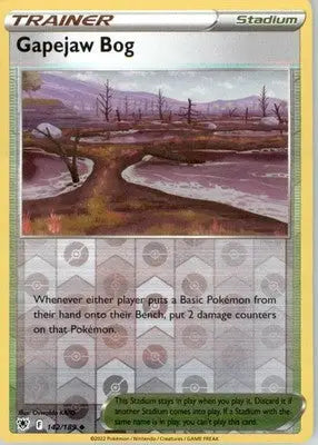 Gapejaw Bog - SWSH10: Astral Radiance - Reverse Holo LP - #142/189 - Pokémon Card Single