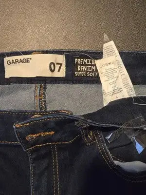Garage Jeans Womens 7 Dark Blue Skinny Stretch Premium Denim Super Soft Comfort - Apparel