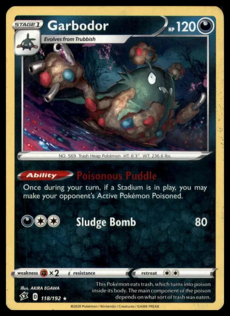 Garbodor 118/192 Swsh02: Rebel Clash Regular Pokemon - Pokémon Card Single