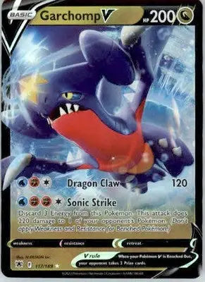 Garchomp V - SWSH10: Astral Radiance - 117/189 - Holo NM - Pokémon Card Single