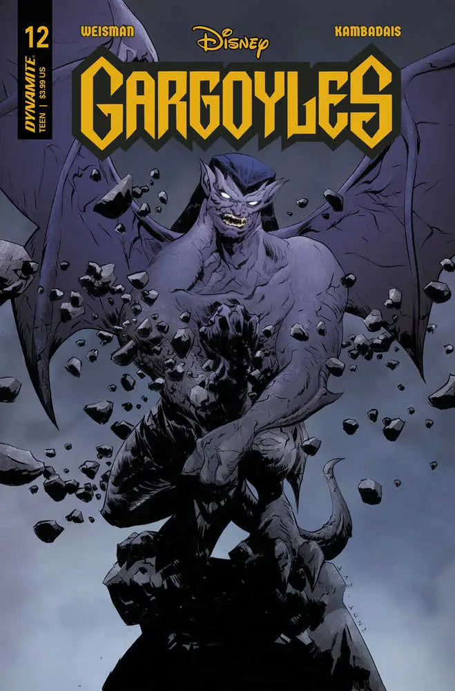 Menacing purple gargoyle rises from debris on Gargoyles #12 Cover D Lee comic book