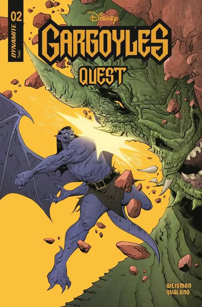Comic book cover for Gargoyles Quest #2, featuring a winged gargoyle and a green creature