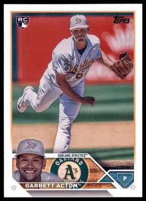 Garrett Acton Rookie 2023 Topps Update #US192 Oakland Athletics - Baseball Card Single