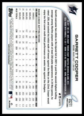 Garrett Cooper 2022 Topps Update #US271 Miami Marlins - Baseball Card Single