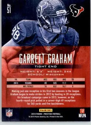 Garrett Graham - 2014 Panini Prestige - #51 - Football - Football Card Single