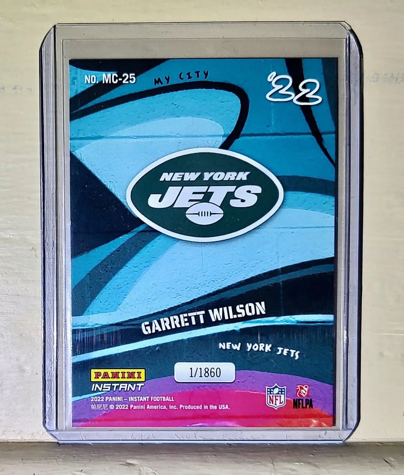 Garrett Wilson 2022 Panini NFL MyCity #25 Rookie Football Card 1/1860