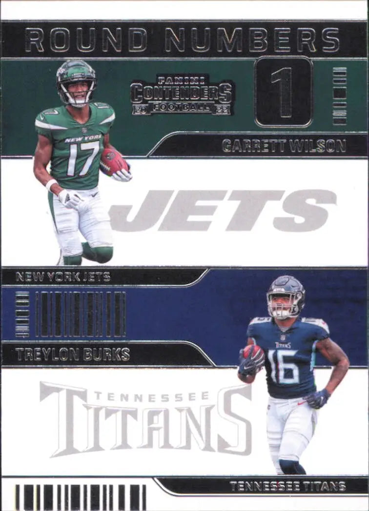 Garrett Wilson Treylon Burks Rookie 2022 Panini Contenders Round Numbers #RN-WB - Football Card Single