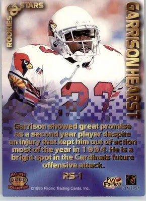 Garrison Hearst - 1995 Pacific Triple Folders - #RS-1 - Rookies and Stars Blue - Football Card Single