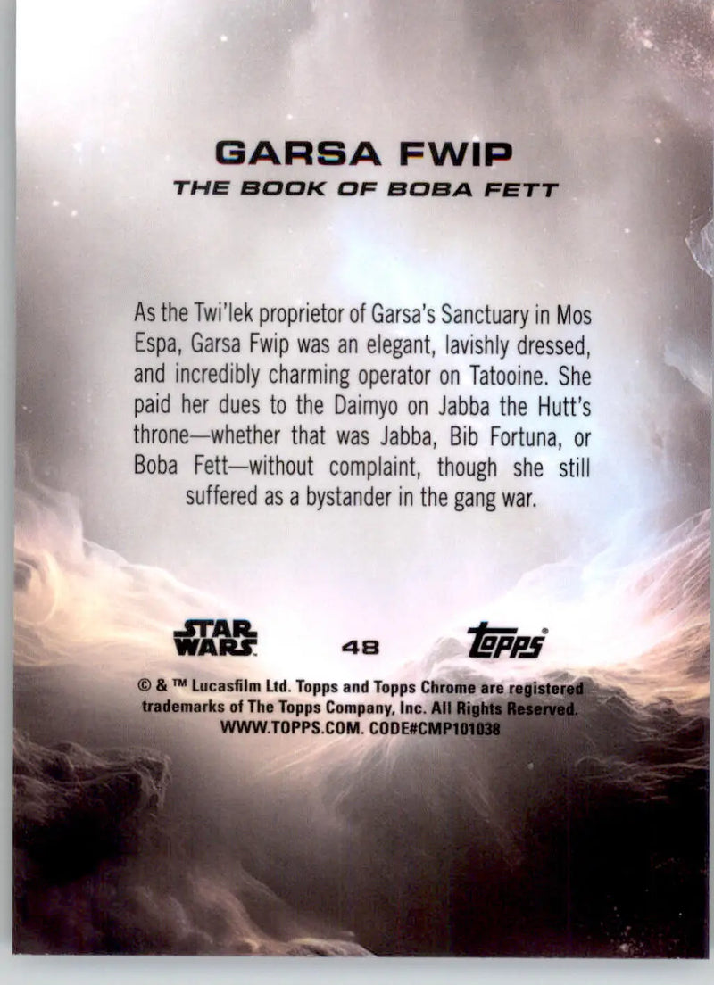 Garsa Fwip - 2025 Topps Chrome Sapphire Edition Star Wars - #48 - Non_sport