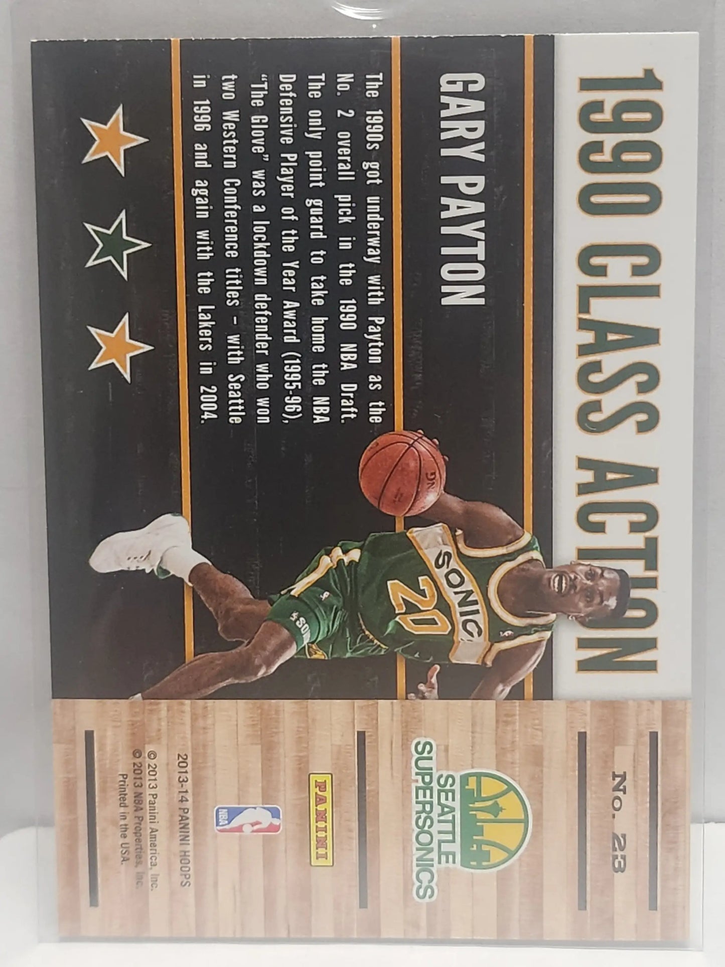 Gary Payton 2013 Panini Hoops Buyback Auto #3/5 - Basketball Card Single