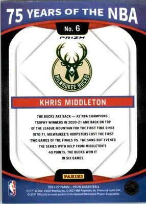Gary Payton - 2021-22 Panini Select - #63 - 75 Years of the NBA Basketball - Basketball Card Single