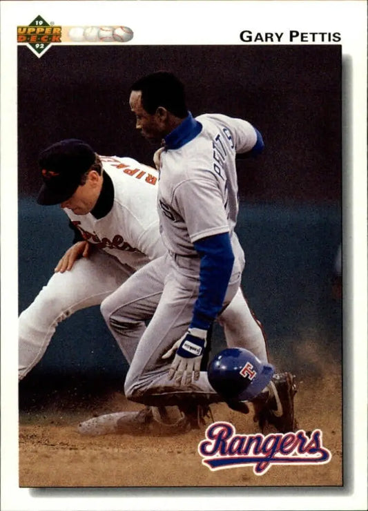 Gary Pettis 1992 Upper Deck MLB #179 Baseball Card Texas Rangers - Baseball Card Single