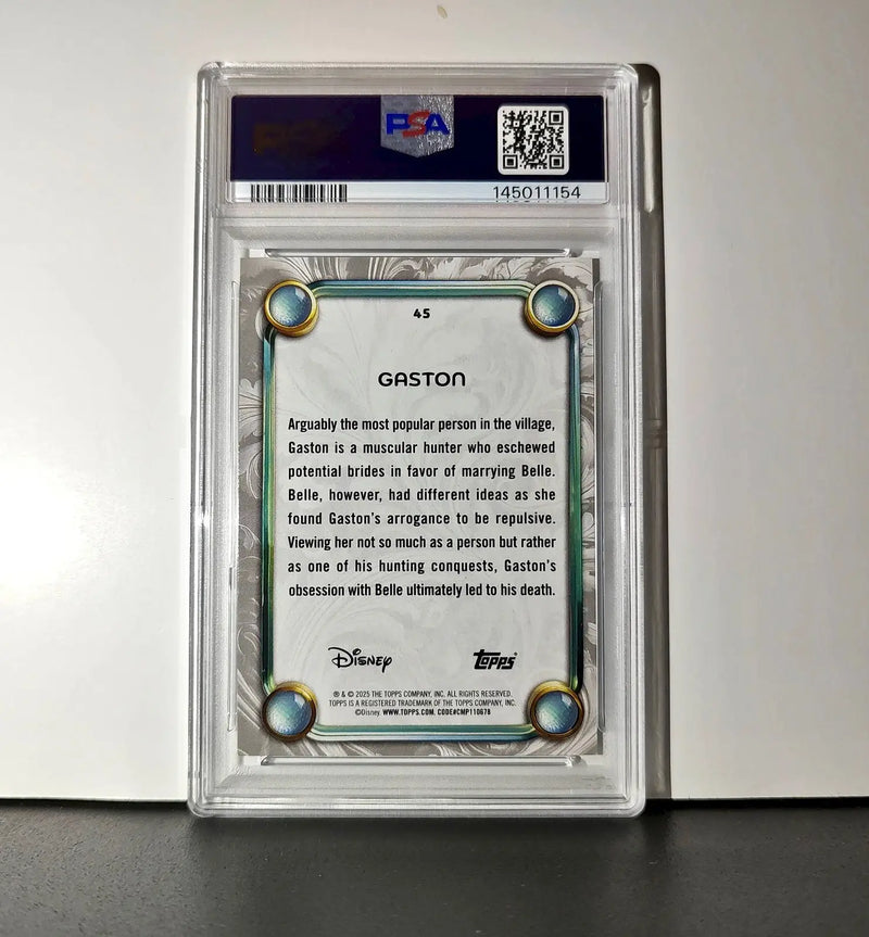 Gaston 2025 Topps Disney #45 Winter Variant Card Beauty and the Beast PSA 8 - Non-Sports Card Single