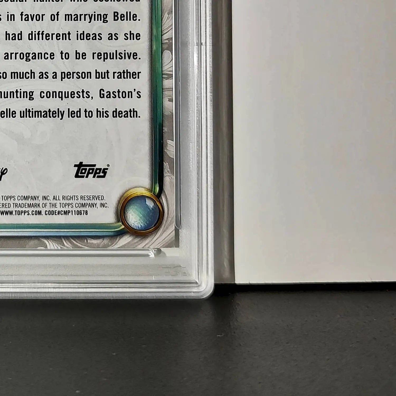 Gaston 2025 Topps Disney #45 Winter Variant Card Beauty and the Beast PSA 8 - Non-Sports Card Single