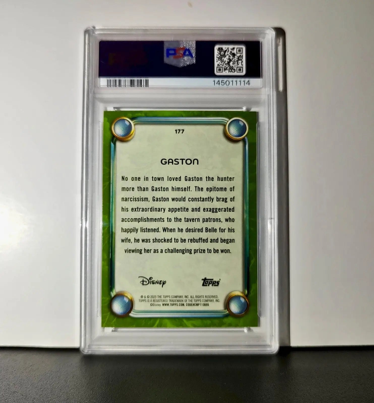 Gaston 2025 Topps Disney Wonder #177 Card Beauty and the Beast PSA 10 - Non-Sports Card Single