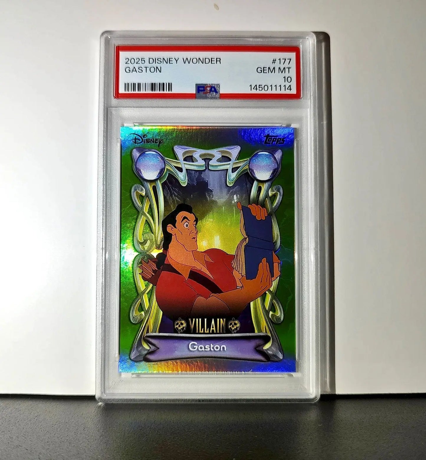 Gaston 2025 Topps Disney Wonder #177 Card Beauty and the Beast PSA 10 - Non-Sports Card Single