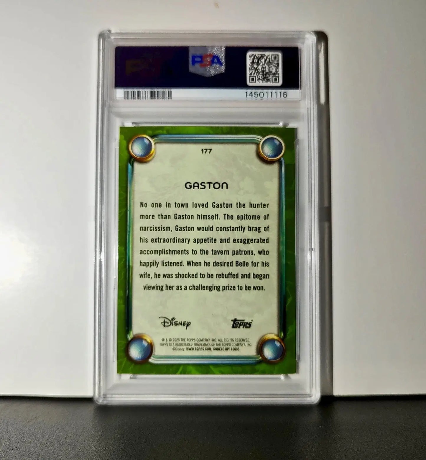 Gaston 2025 Topps Disney Wonder #177 Card Beauty and the Beast PSA 9 - Non-Sports Card Single
