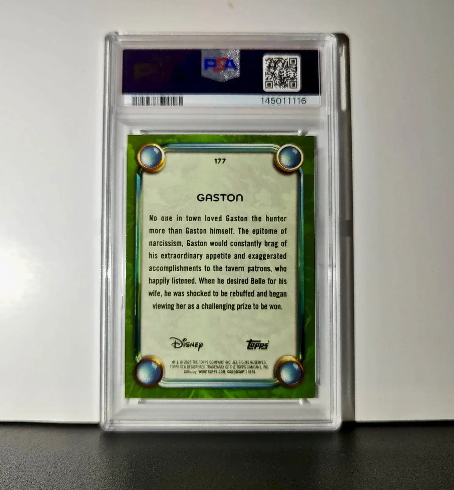 Gaston 2025 Topps Disney Wonder #177 Card Beauty and the Beast PSA 9 - Non-Sports Card Single