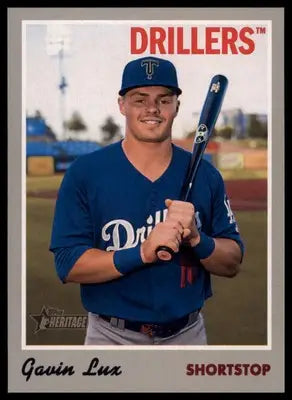 Gavin Lux 2019 Topps Heritage Minor League #74 Tulsa Drillers - Baseball Card Single