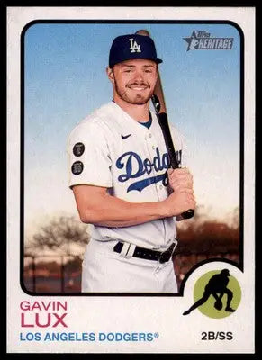Gavin Lux 2022 Topps Heritage #397 Los Angeles Dodgers - Baseball Card Single