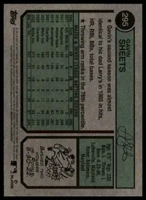 Gavin Sheets 2023 Topps Heritage #295 Chicago White Sox - Baseball Card Single