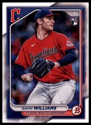 Gavin Williams Rookie 2024 Bowman #66 Cleveland Guardians - Baseball Card Single