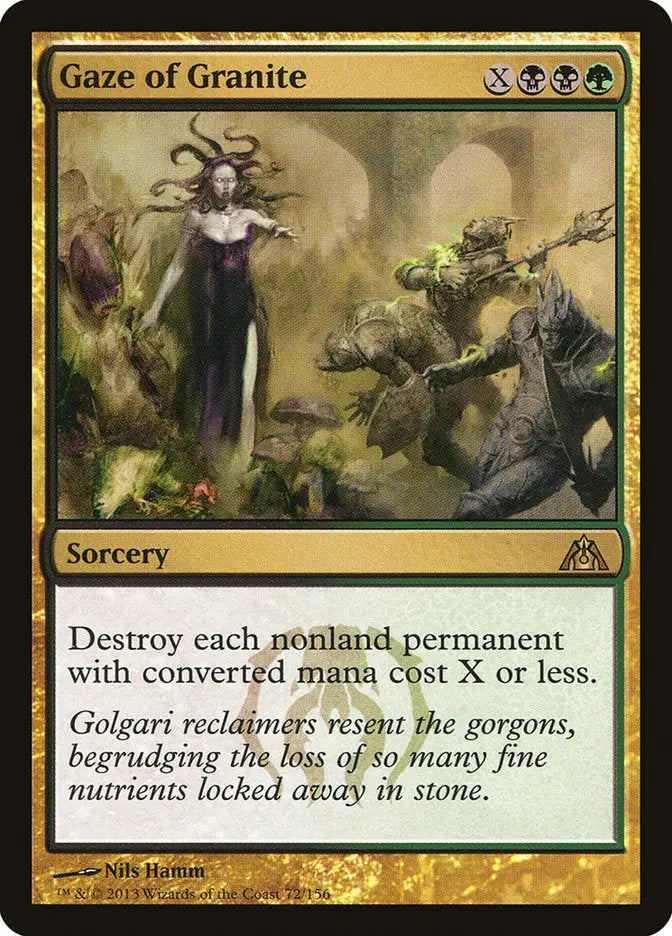 Magic: The Gathering Gaze of Granite card from Dragon’s Maze trading cards collection