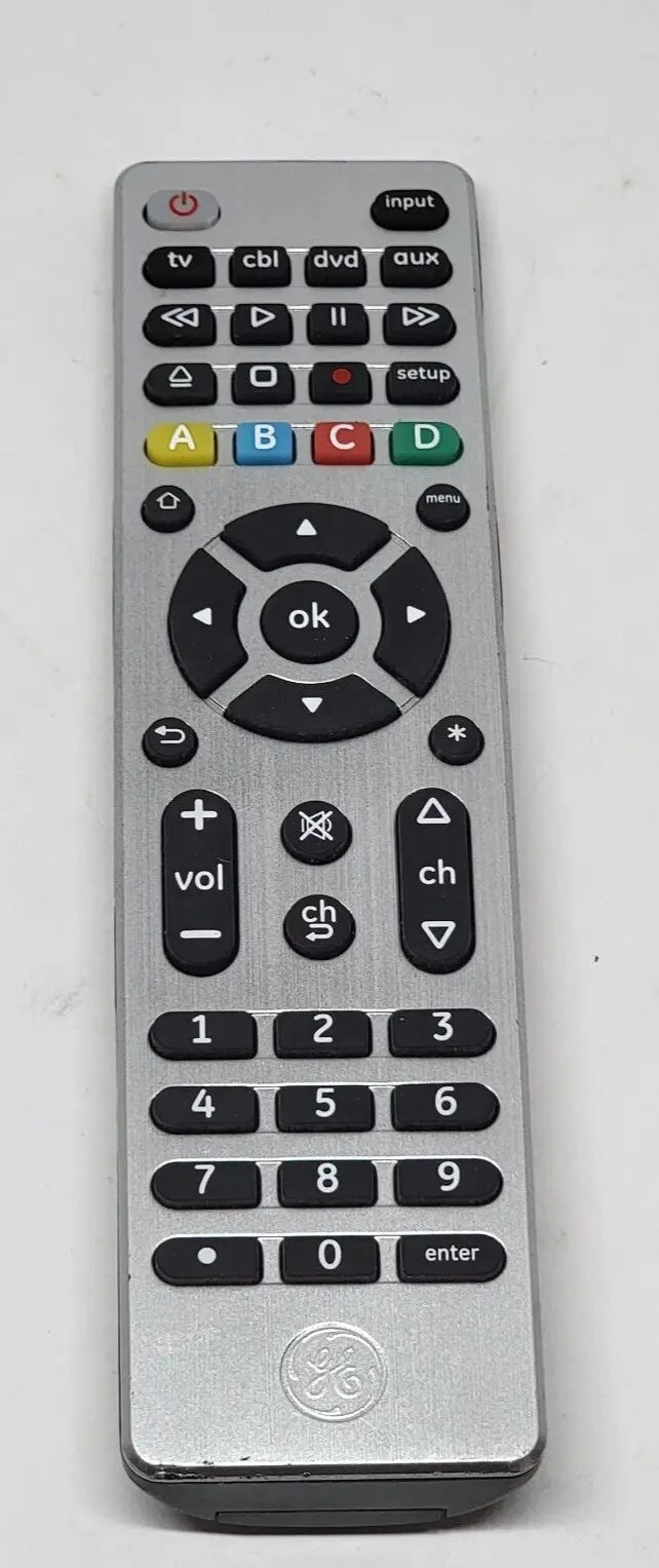 GE General Electric 33709 Ultra Pro 4-Device Universal TV Remote Brushed Silver. - General Merchandise