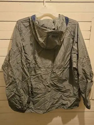Gear For Sports Jacket Mens XL Gray Hooded Windbreaker Vintage Kean Embroidered - Apparel