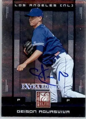 Geison Aguasviva - 2008 Donruss Elite Extra Edition - #36 - AUTO Baseball - Baseball Card Single