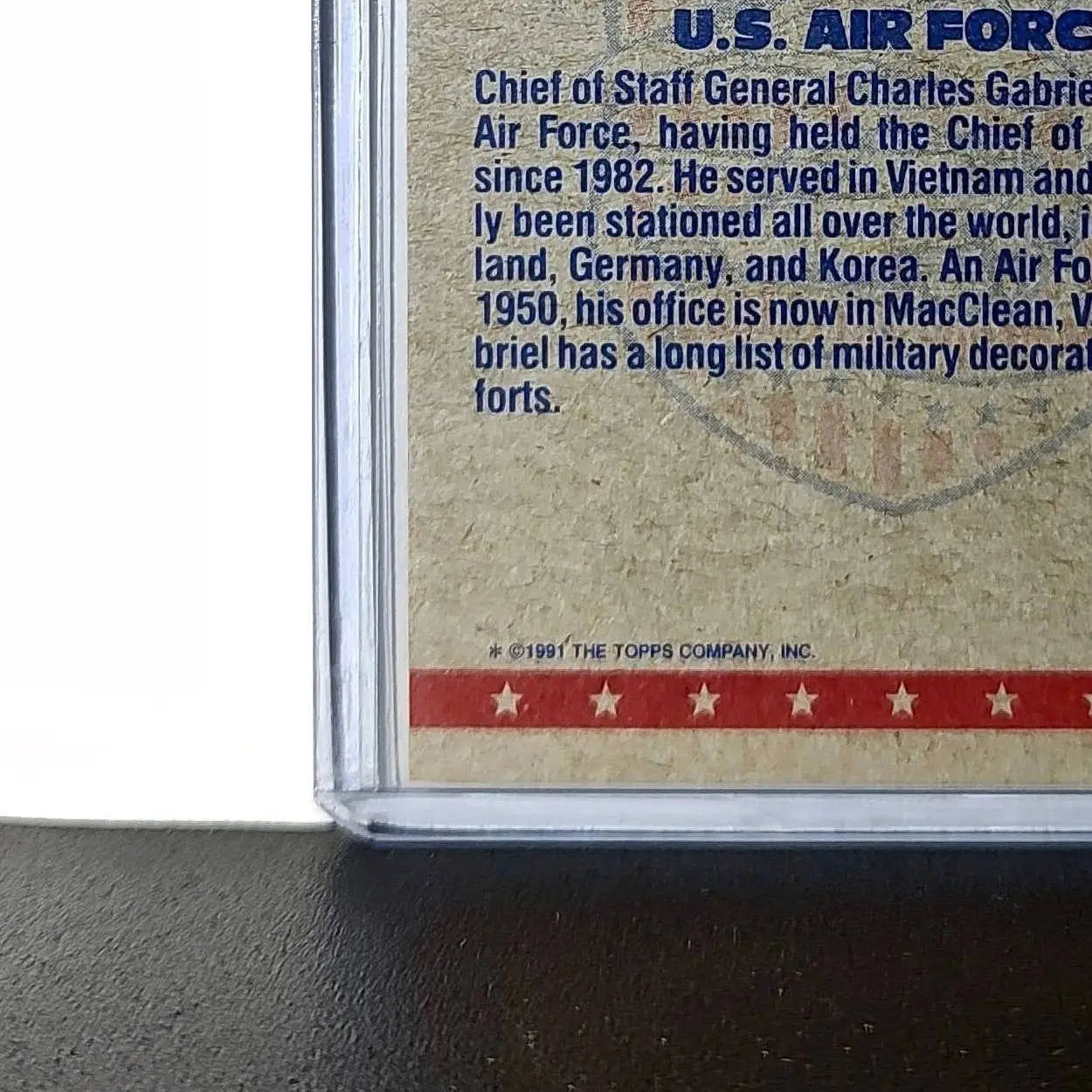 General Charles A. Horner 1991 Topps Desert Storm #7 Card - Non-Sports Card Single