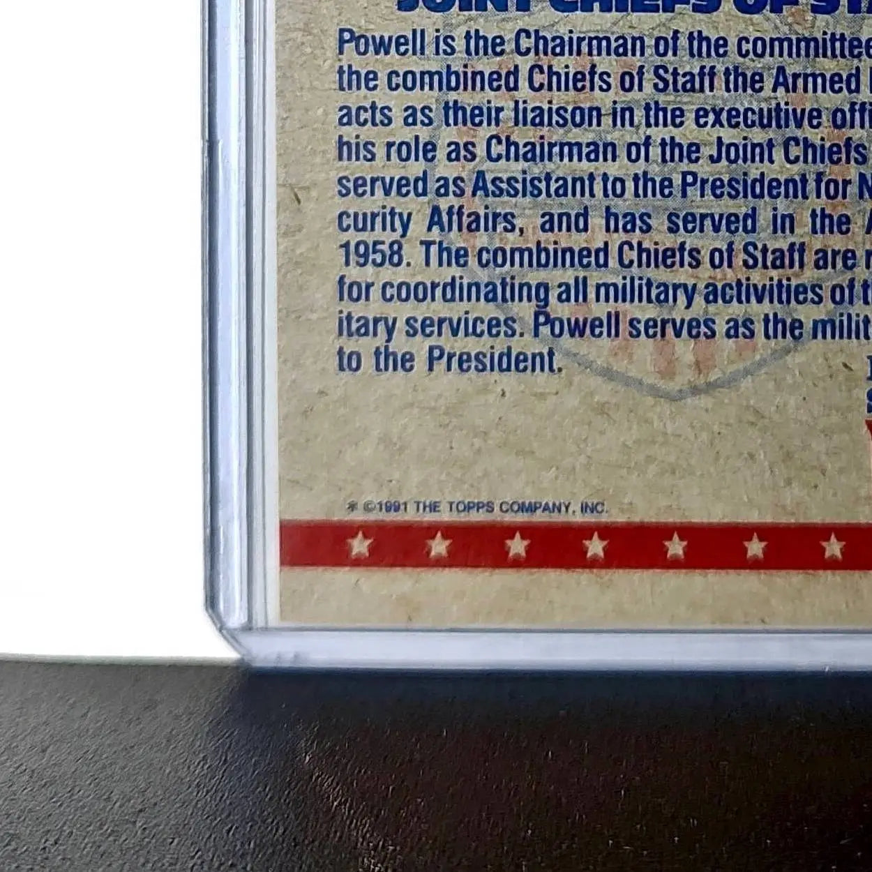 General Colin Powell 1991 Topps Desert Storm #2 Card