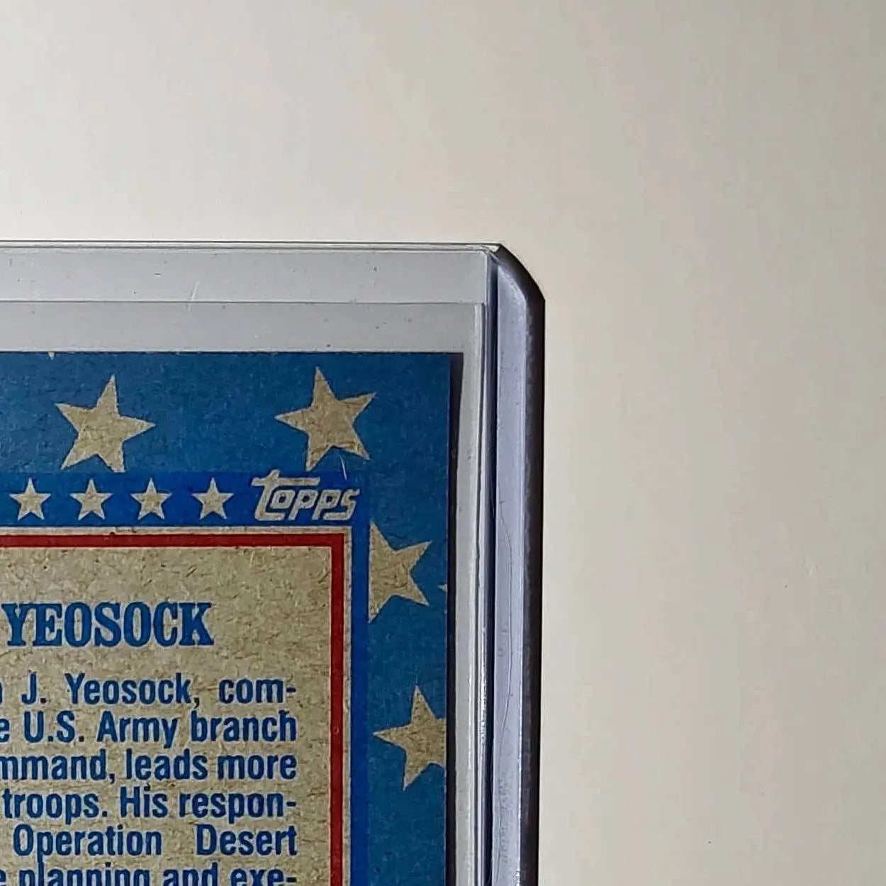 General John Yeosock 1991 Topps Desert Storm #161 Card - Other