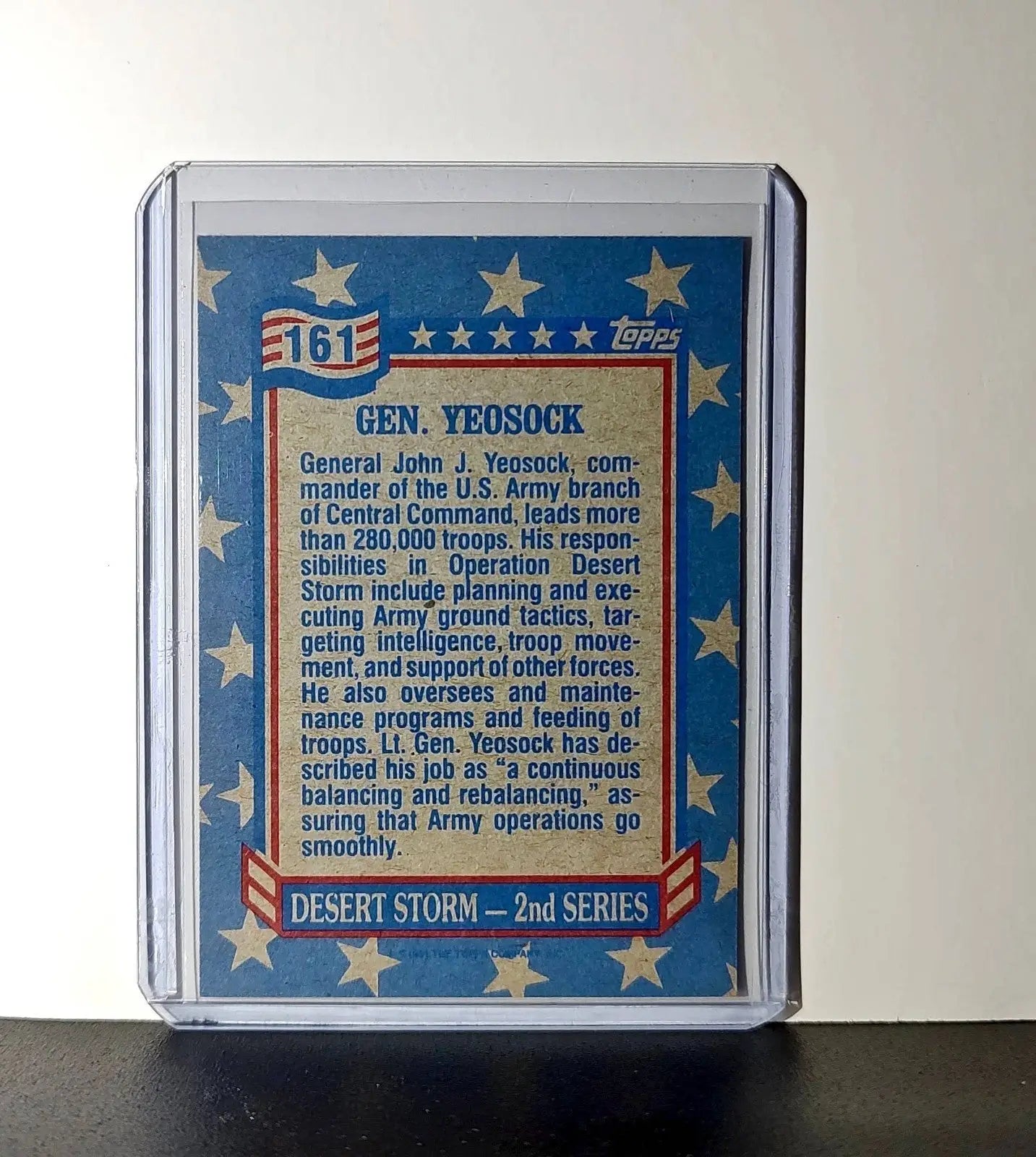 General John Yeosock 1991 Topps Desert Storm #161 Card - Other