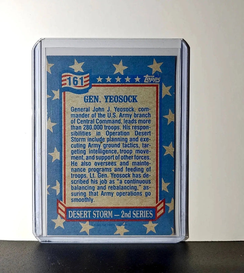 General John Yeosock 1991 Topps Desert Storm #161 Card - Other