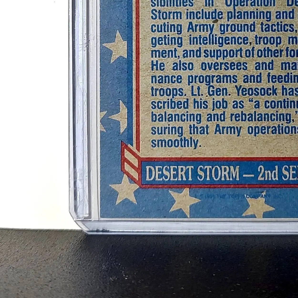 General John Yeosock 1991 Topps Desert Storm #161 Card - Other