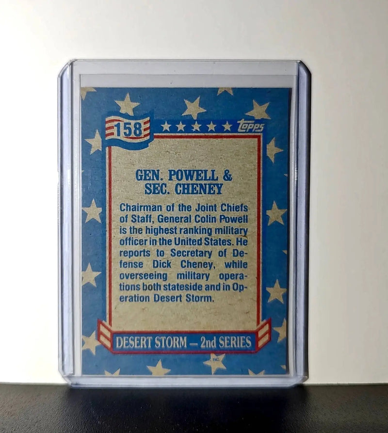 General Powell & Secretary Cheney 1991 Topps Desert Storm #158
