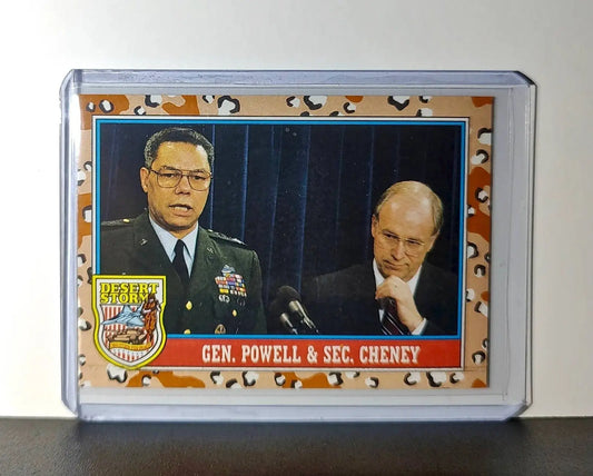 General Powell & Secretary Cheney 1991 Topps Desert Storm #158 - Non-Sports Card Single