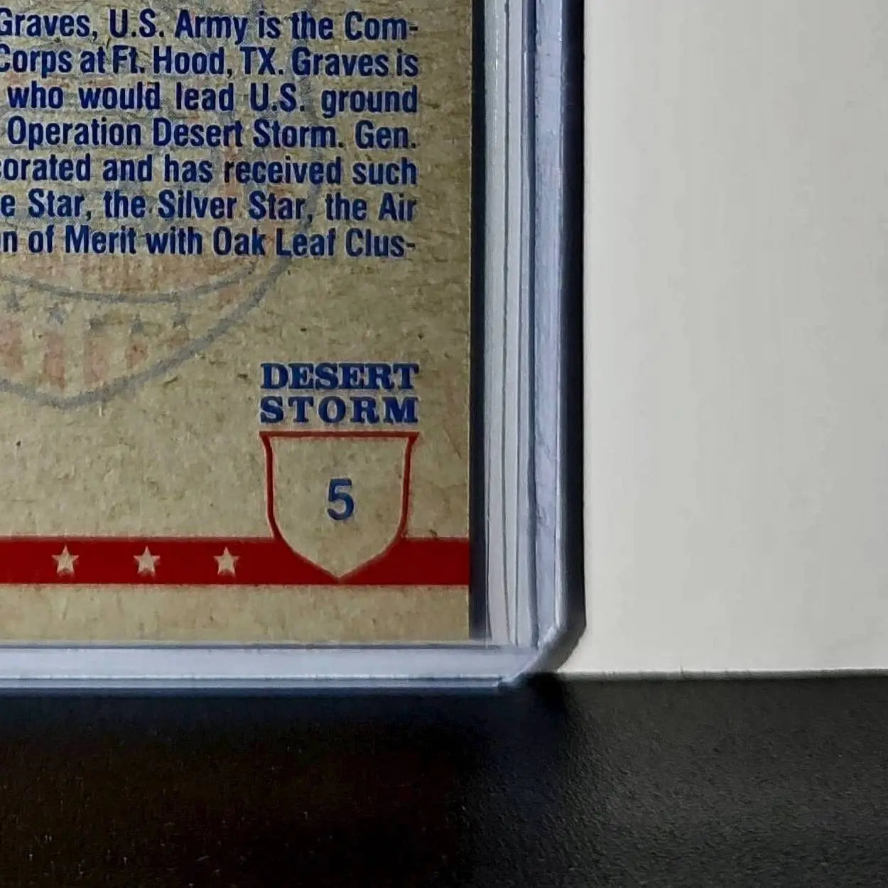 General Richard G. Graves 1991 Topps Desert Storm #5 Card - Non-Sports Card Single