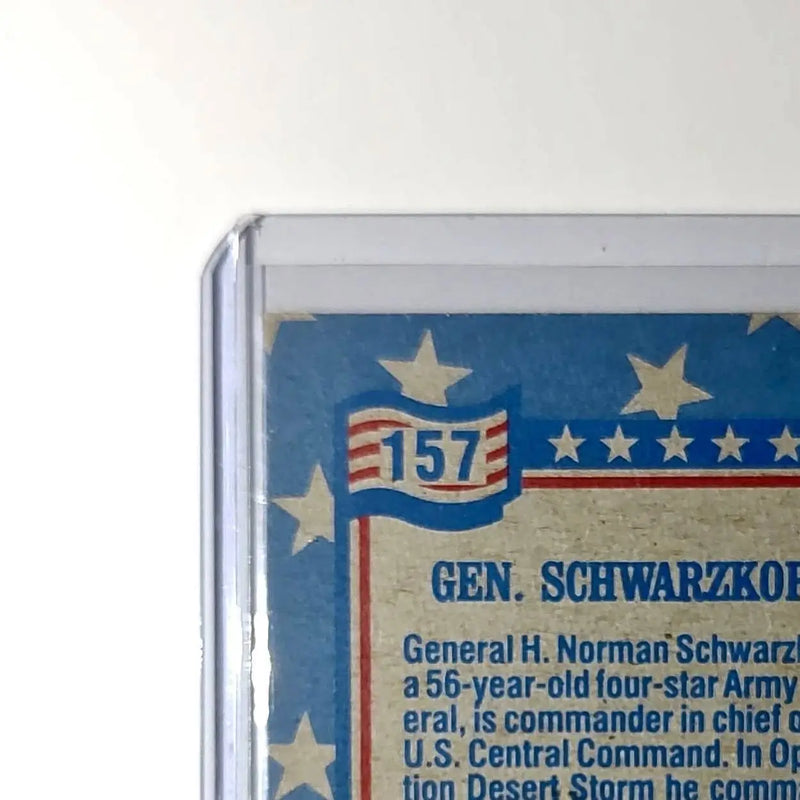 General Schwarzkopf 1991 Topps Desert Storm #157 Card