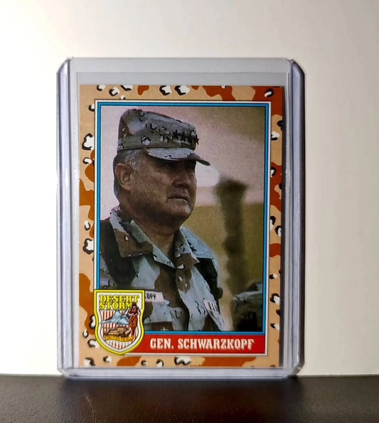General Schwarzkopf 1991 Topps Desert Storm #157 Card