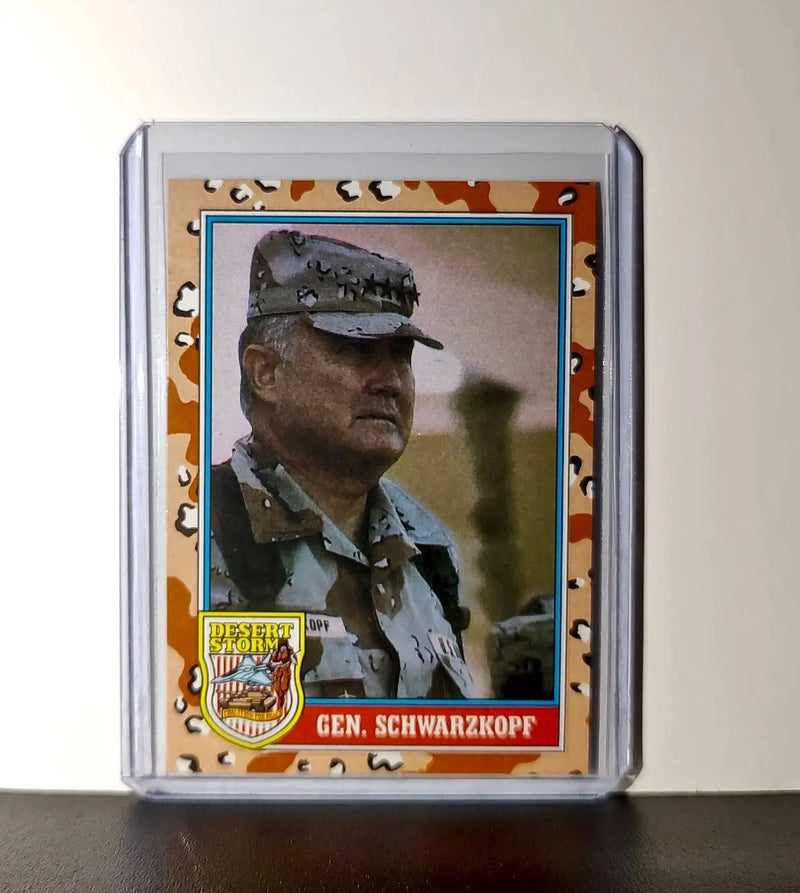 General Schwarzkopf 1991 Topps Desert Storm #157 Card