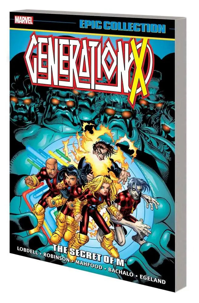 Generation X Epic Collection cover with superheroes and blue figures, ideal for trading cards
