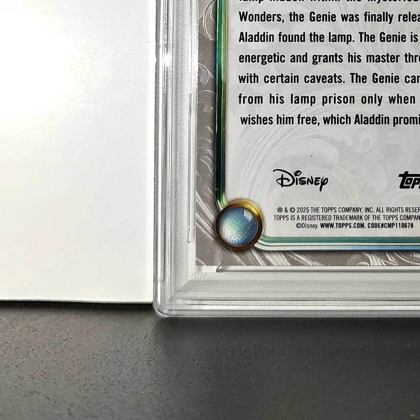 Genie 2025 Topps Disney Wonder #50 Winter Variant Card Aladdin PSA 9 - Non-Sports Card Single